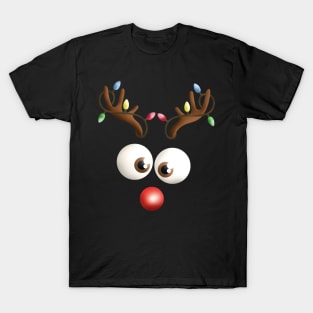 Reindeer Face Illustration T-Shirt